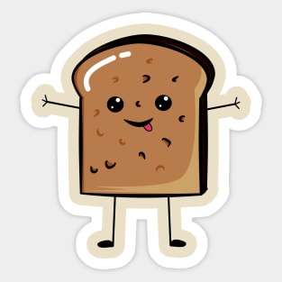 Cute Kawaii Banana Bread Graphic Sticker